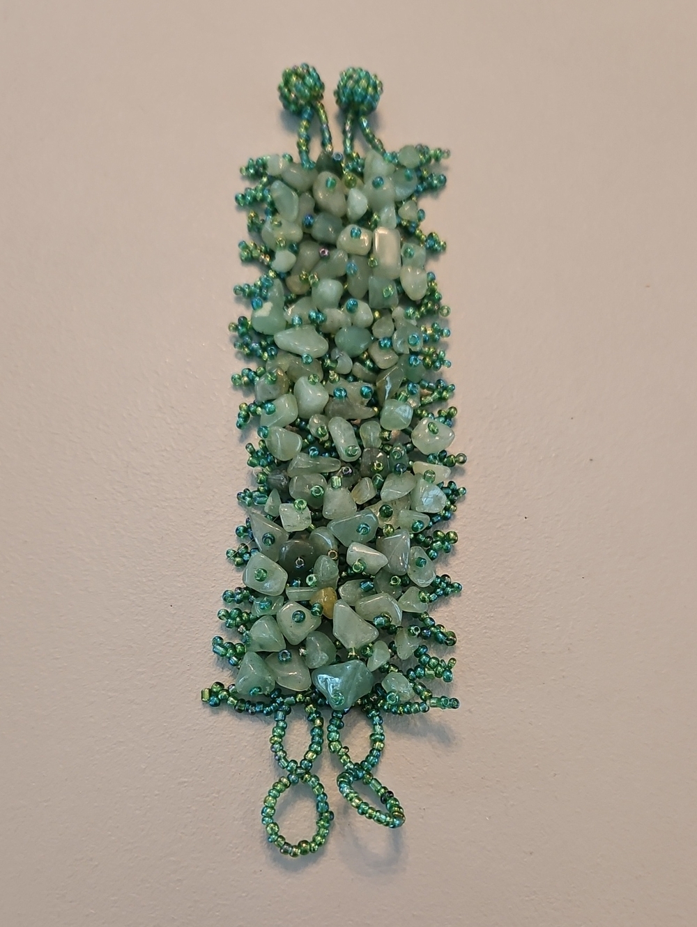 Beaded Green Chip Stretch Bracelet - Women Jewelry